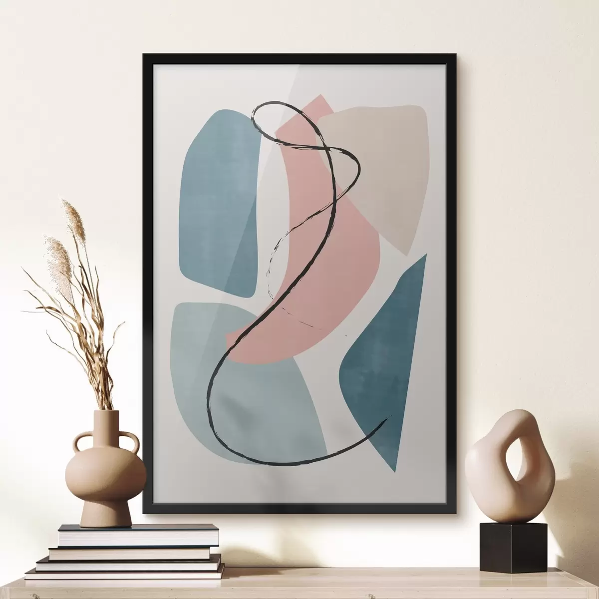 Poster Un'opera d'arte con una linea nera f35868