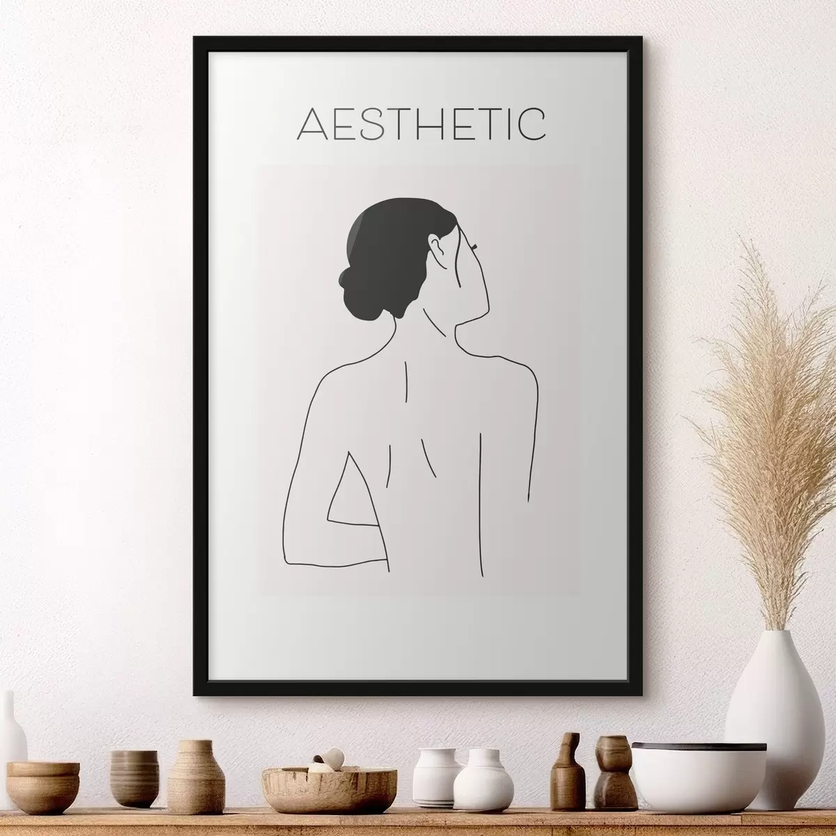 Poster Contemplazione in linee minimaliste f36464