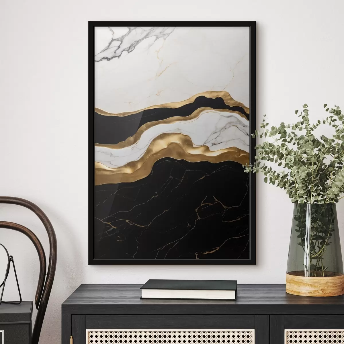 Poster Onde eleganti in strati di marmo f36635
