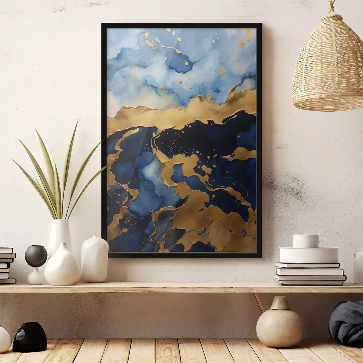 Poster Onde blu astratte dell'oceano f36642