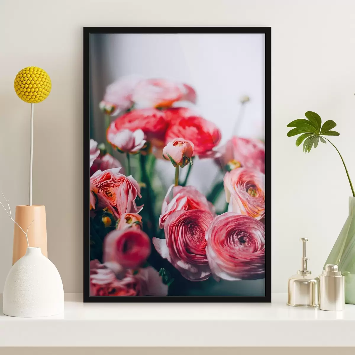 Poster Primo piano di fiori rosa f36710