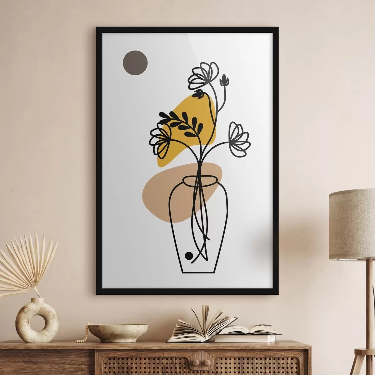 Poster Disegno di un fiore in un vaso f36779