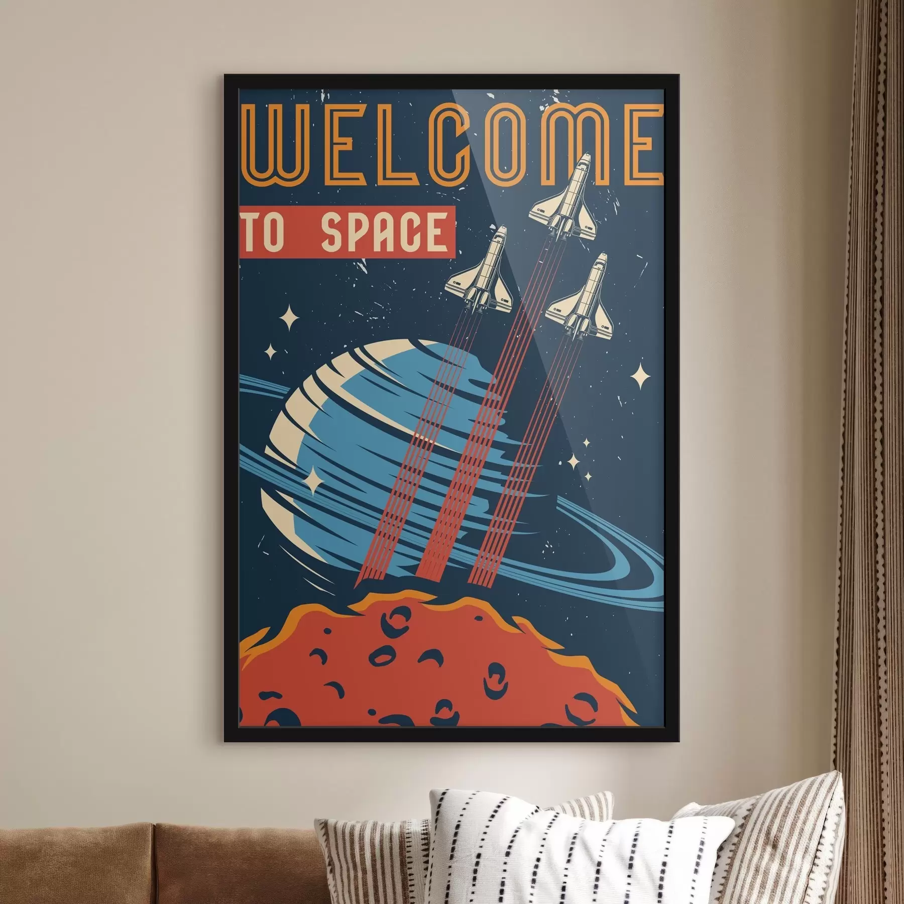 carta da parati Poster con navette spaziali che volano nel cielo nr. f36832