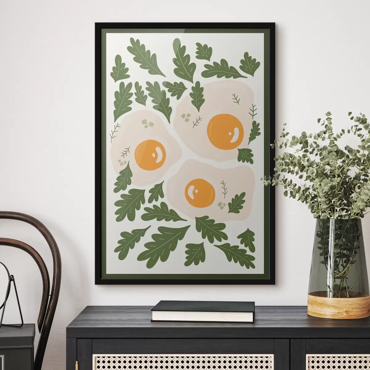 Poster Immagine di uova e foglie f36860