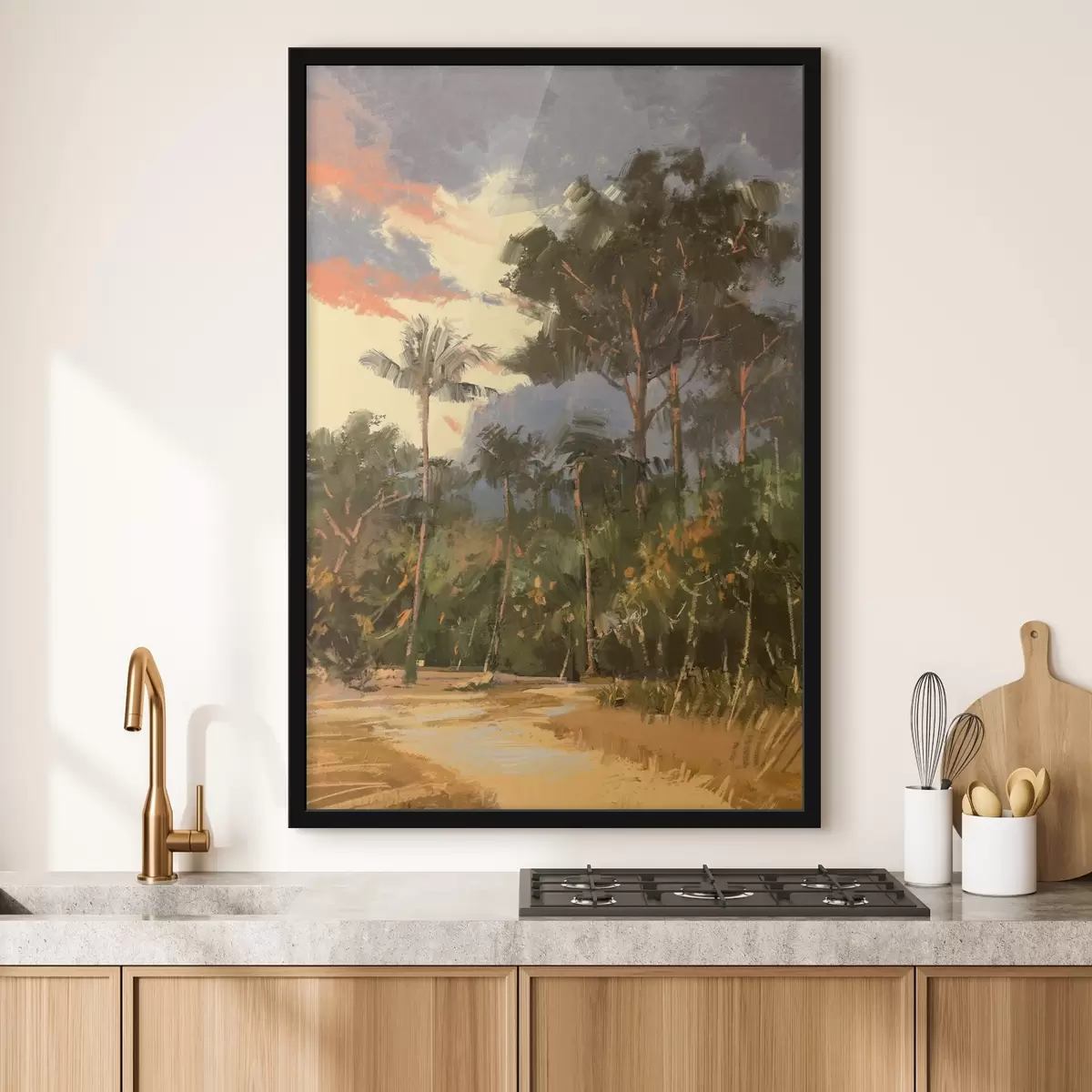 Poster Immagine di alberi e cespugli f37091