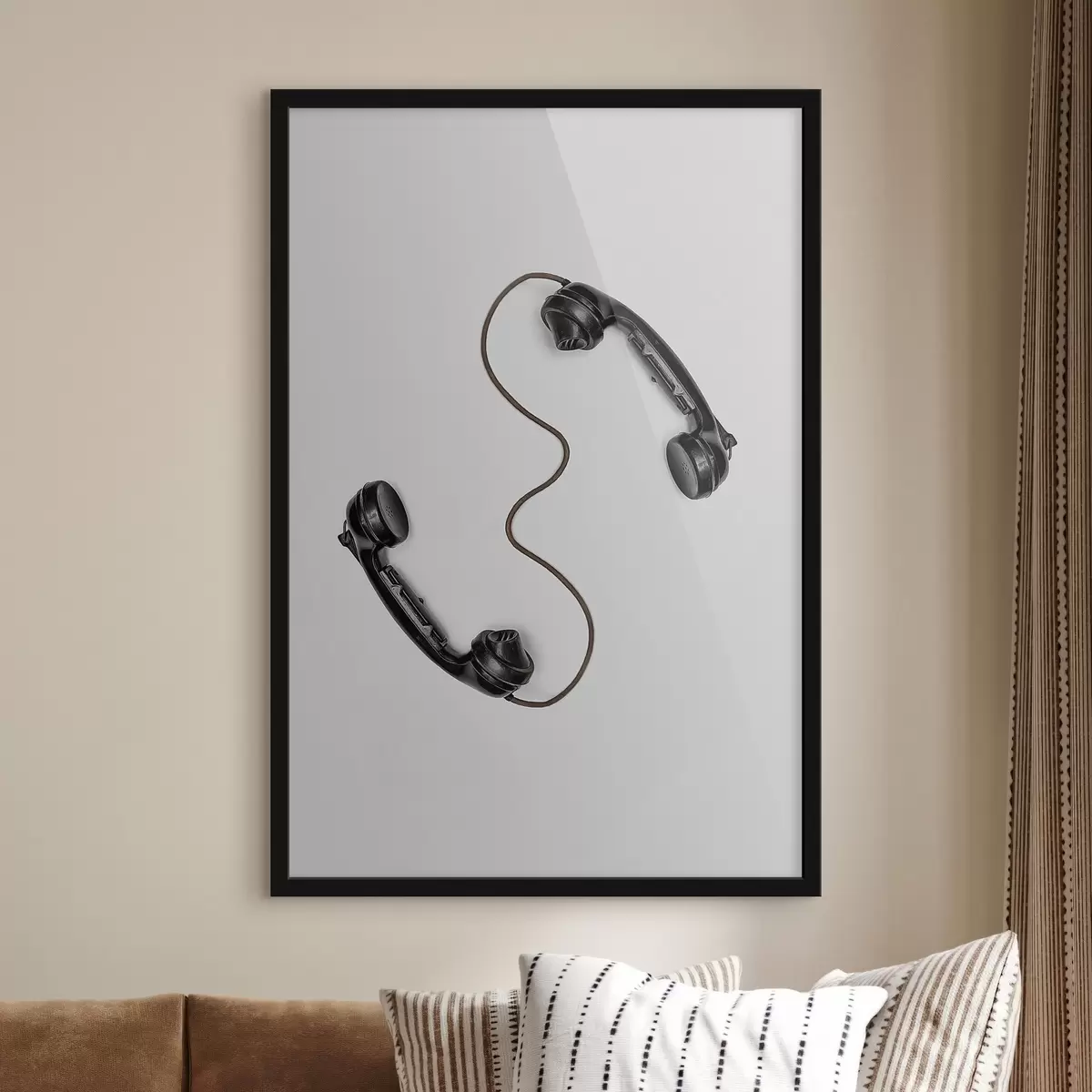 Poster Un paio di cuffie con cavo f37261