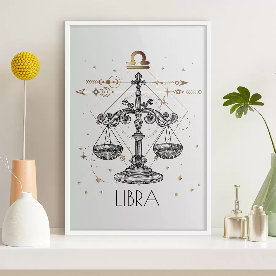 carta da parati Disegno del segno zodiacale della Bilancia nr. f37305