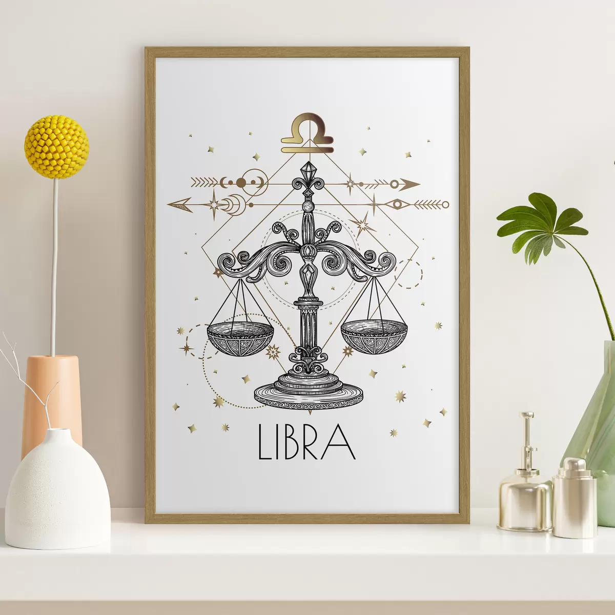 Poster Disegno del segno zodiacale della Bilancia f37305