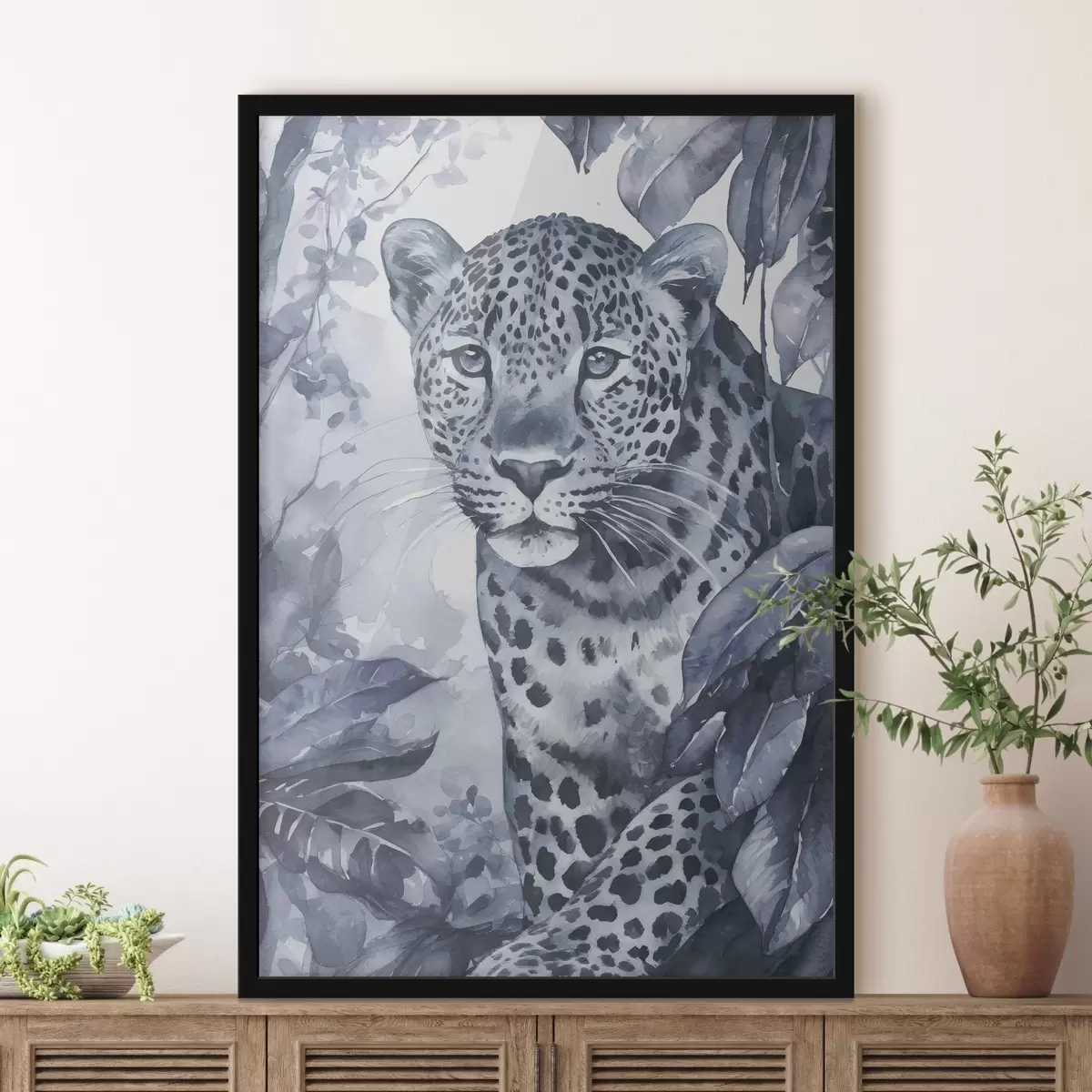 Poster Acquerello di un leopardo f37340v1
