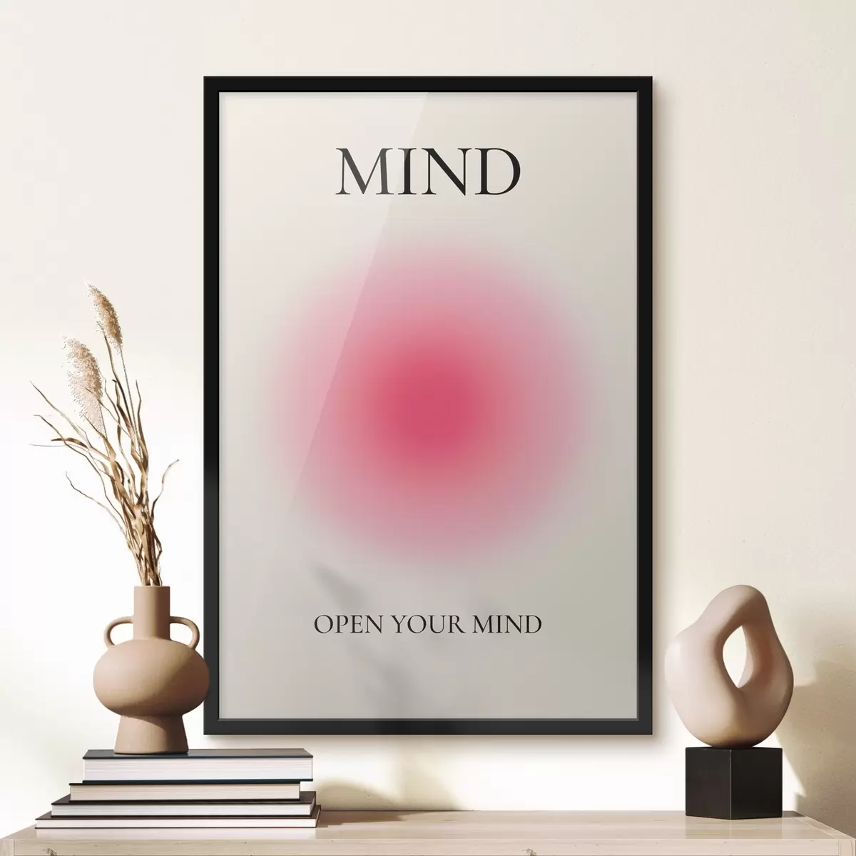 Poster Cerchio rosa su sfondo bianco f37347