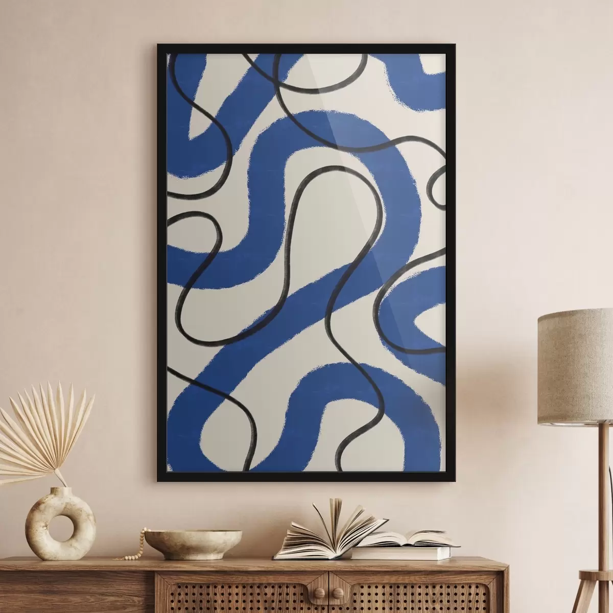 Poster Motivo blu e bianco f37572
