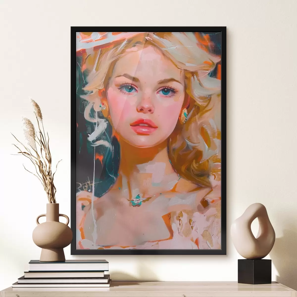 Poster Un dipinto che raffigura una donna f38294