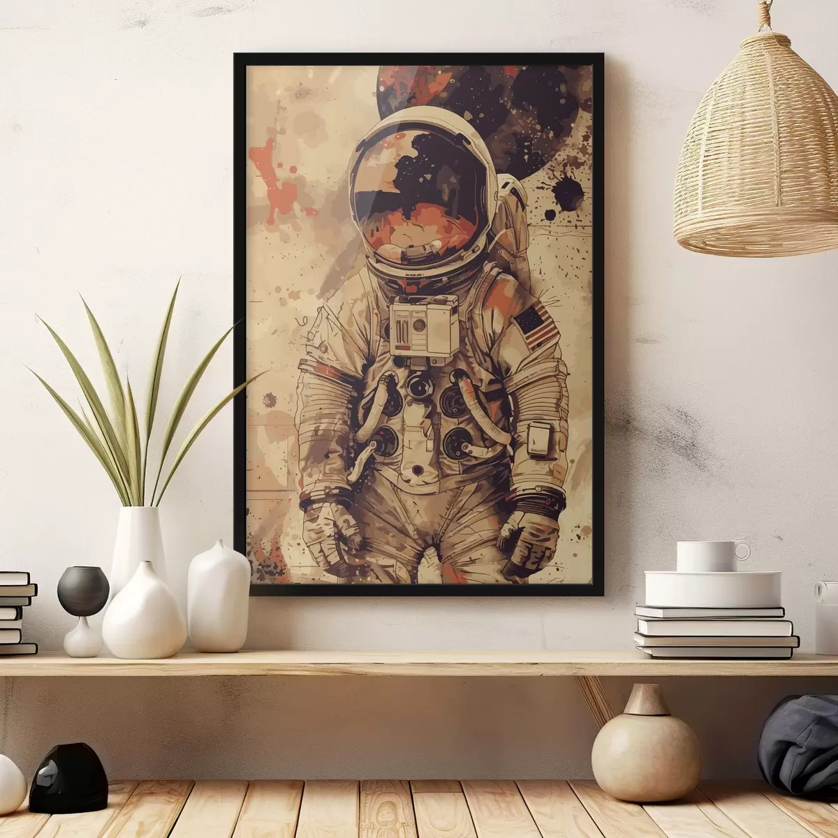 Poster Astronauta in tuta spaziale f38315
