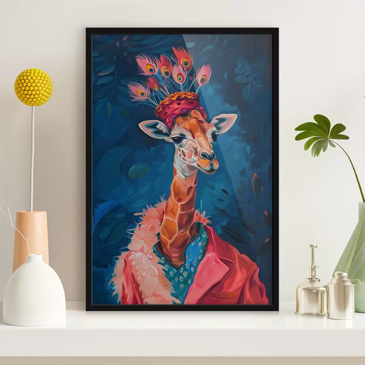 Poster Giraffa con cappello f38377
