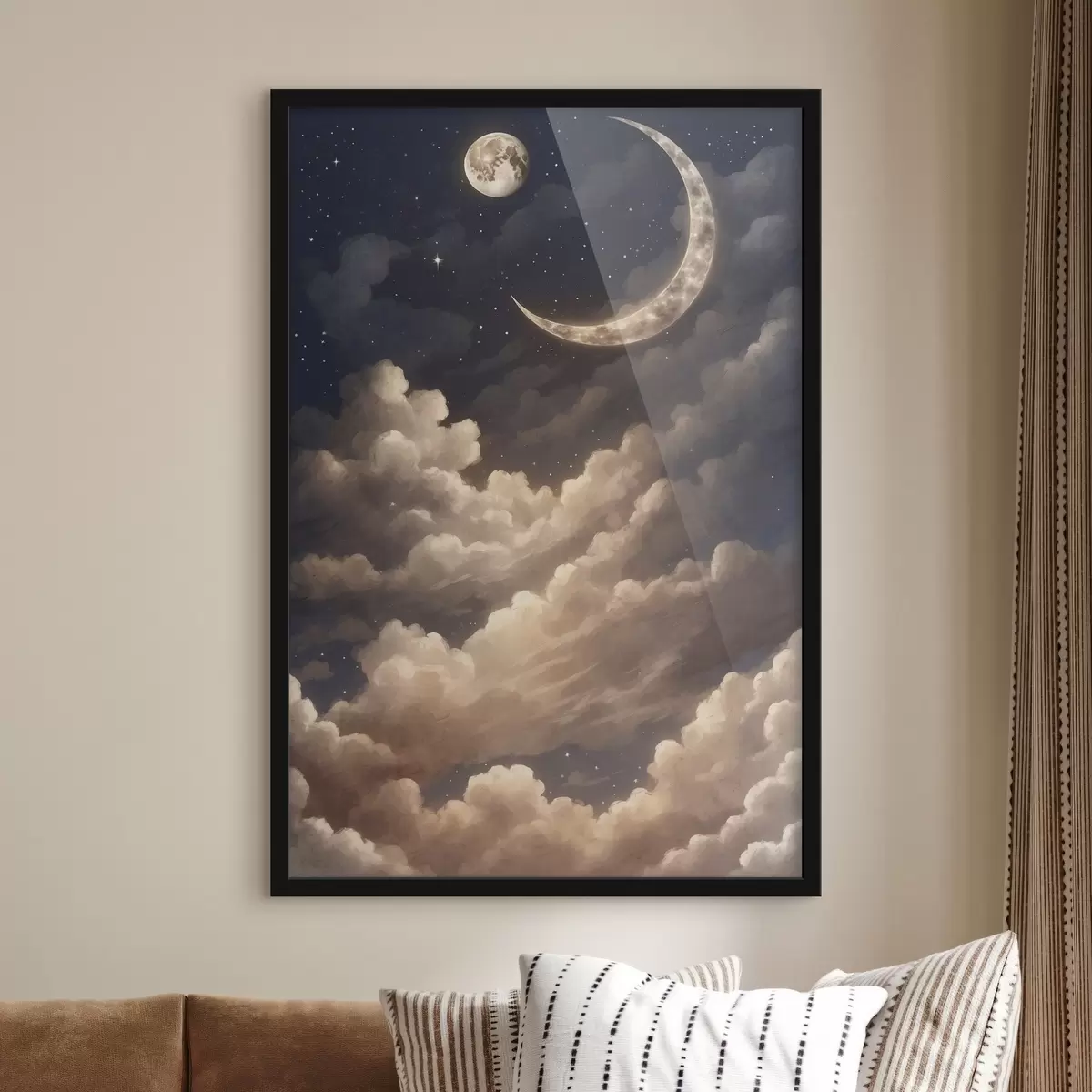 Poster Luna e nuvole nel cielo f38437