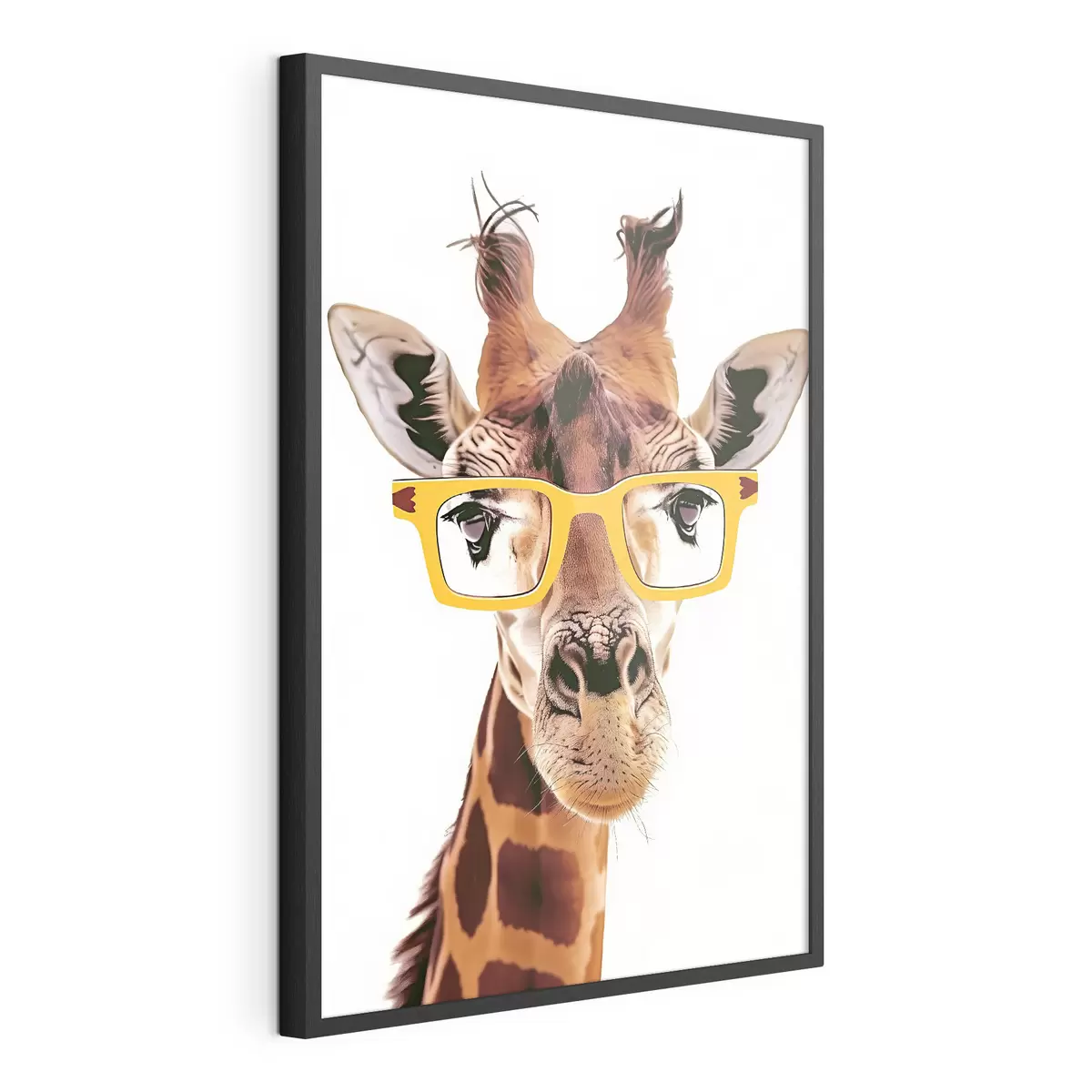 Poster Giraffa con occhiali gialli f38503