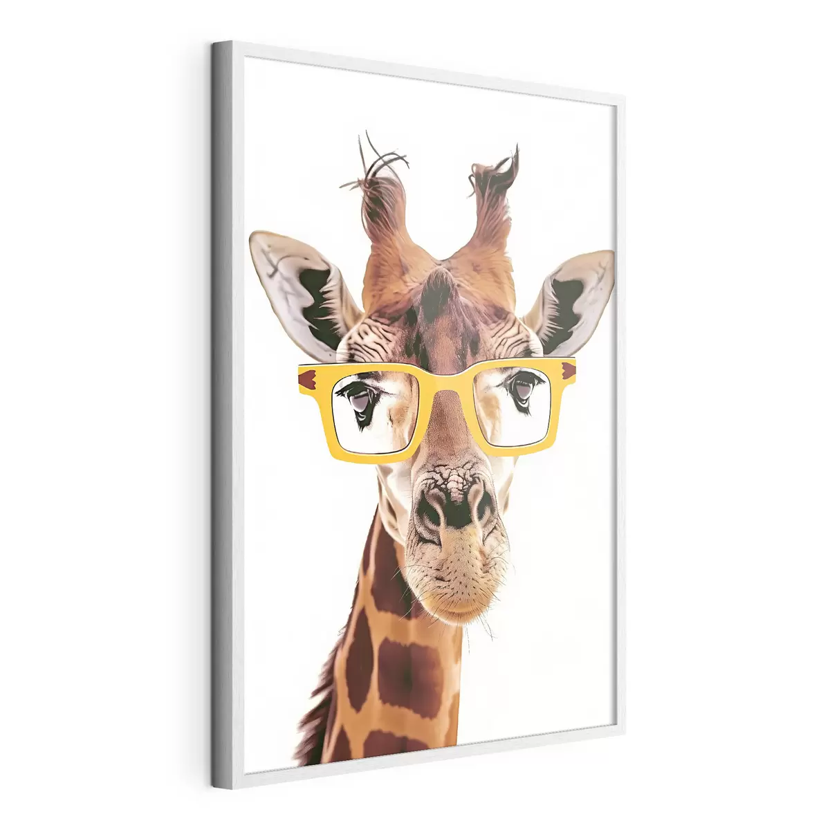 Poster Giraffa con occhiali gialli f38503