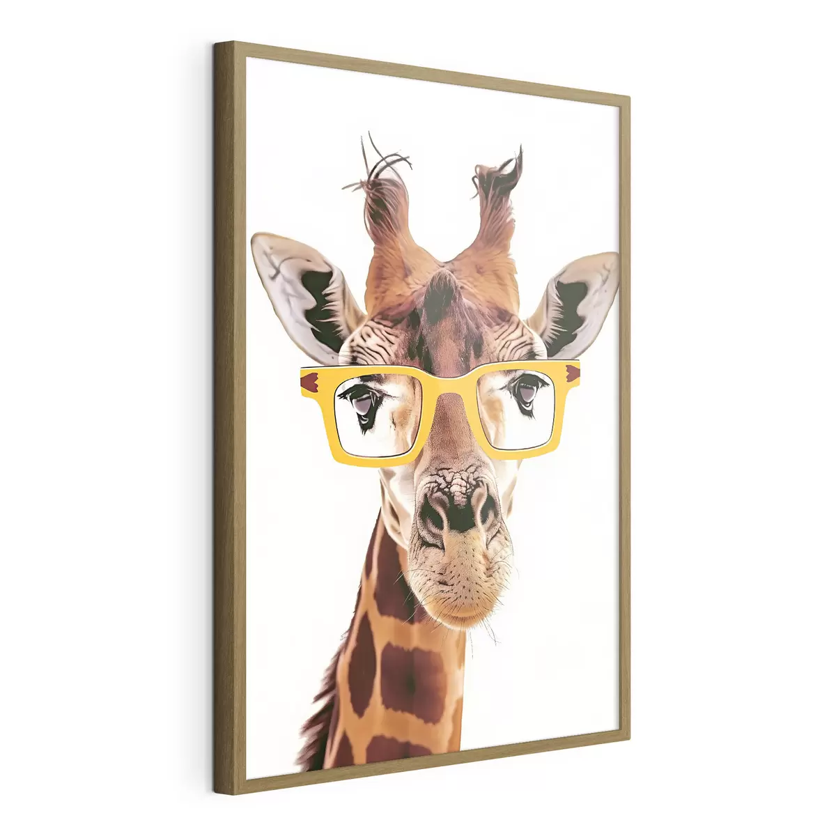 Poster Giraffa con occhiali gialli f38503