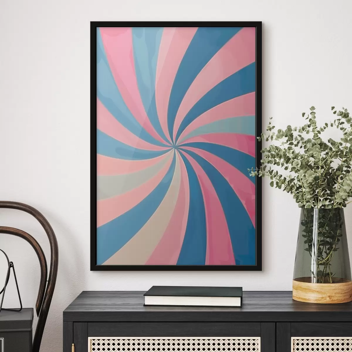 Poster Sfondo vorticoso blu e rosa f38518