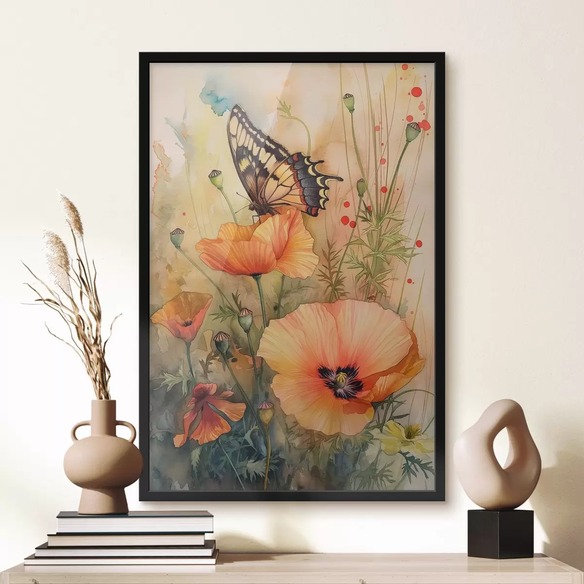 Poster Farfalla sui fiori f38521
