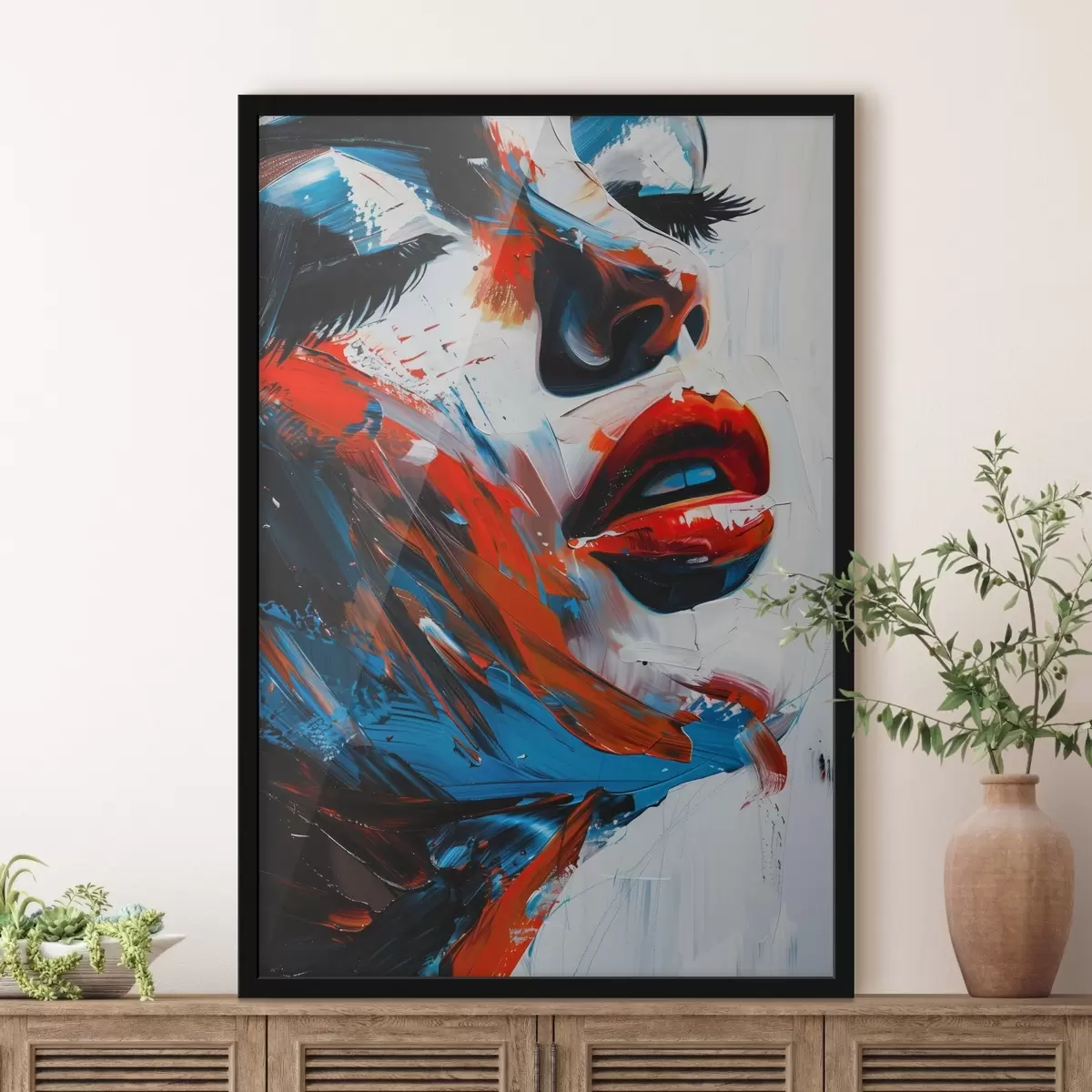 Poster Dipingere il volto di una donna f38576