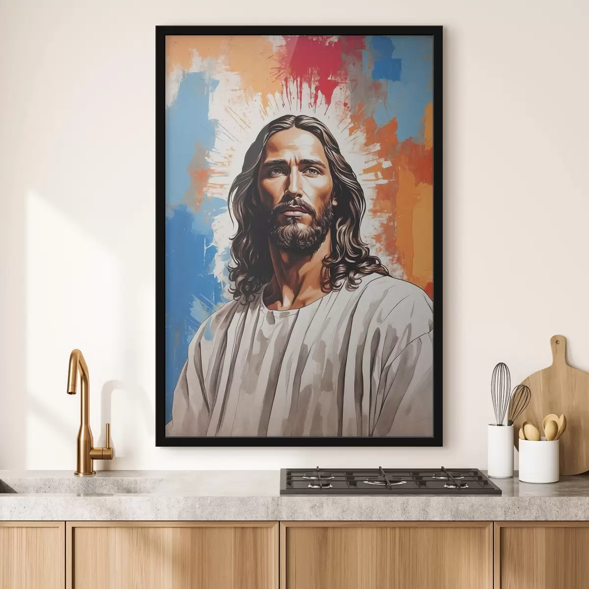 Poster Immagine di un uomo con i capelli lunghi f38589