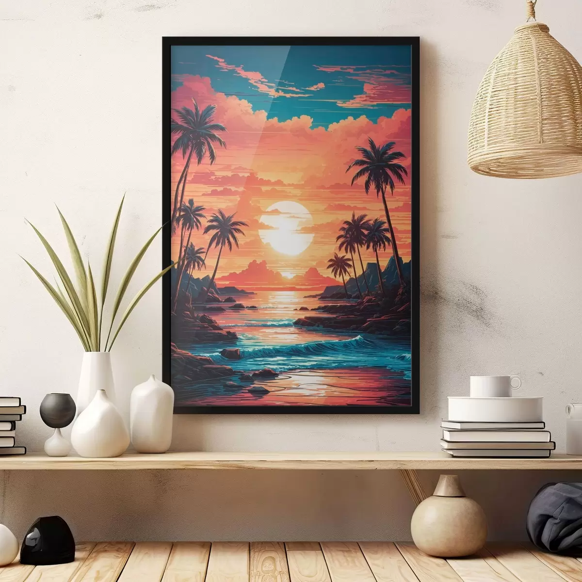 Poster Tramonto sulla spiaggia f38599