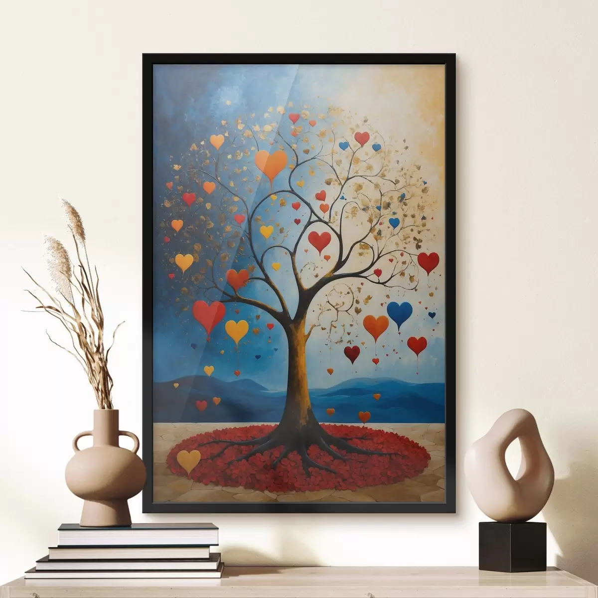 Poster Fiorisce un vibrante albero dell'amore f38686