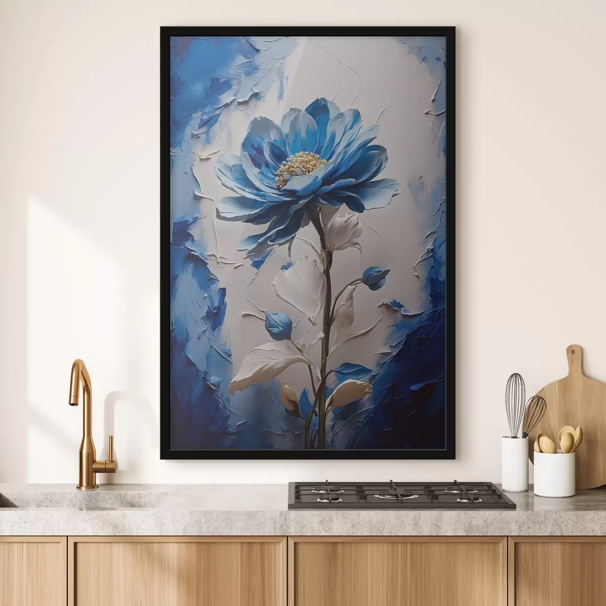Poster Qui sboccia una vibrante bellezza floreale blu f38736