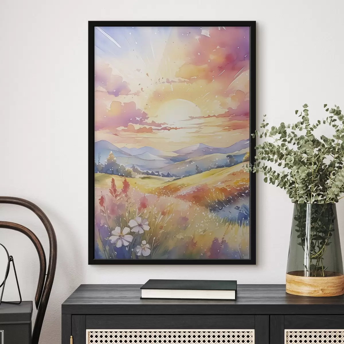 Poster Alba serena su dolci colline f38843