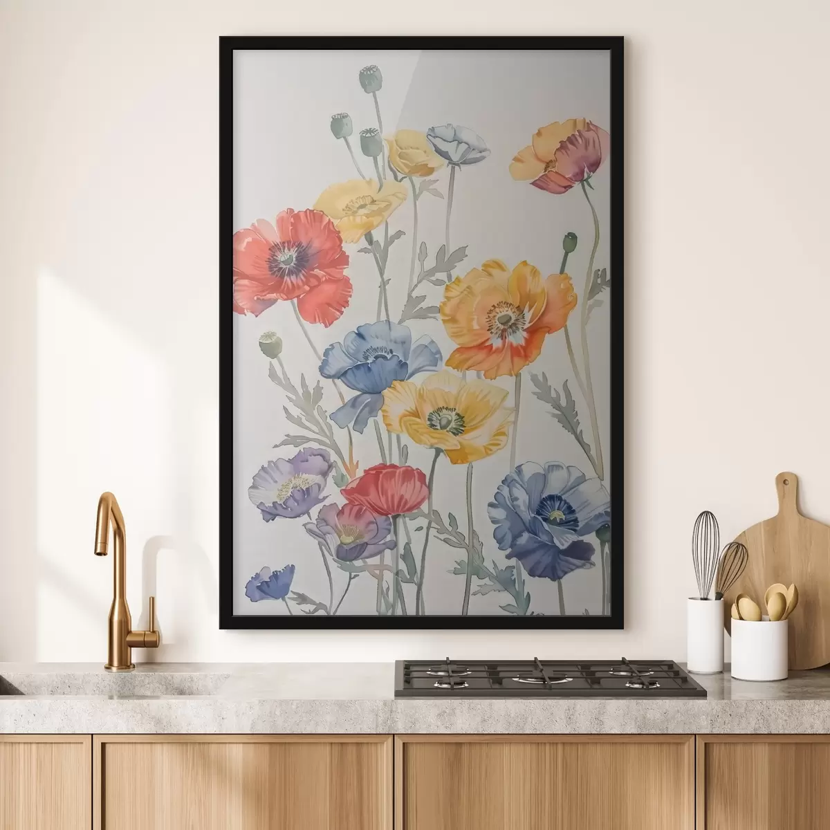 Poster Fioriture vivaci in colori tenui f38876
