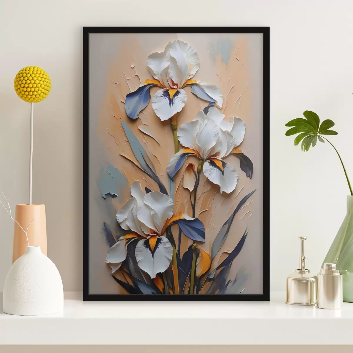 Poster Eleganti fioriture in morbide tonalità pastello f38985