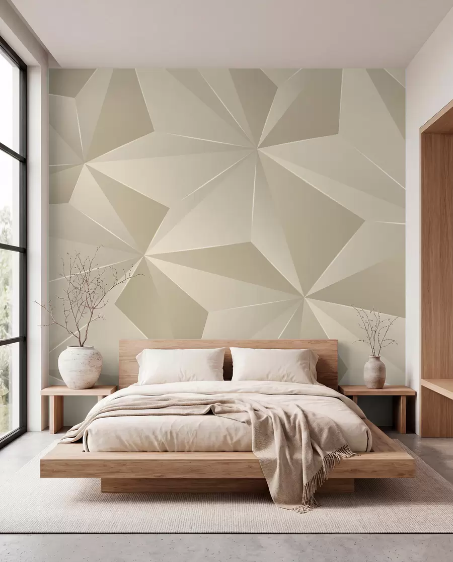 carta da parati Rilievo geometrico beige nr. u42449