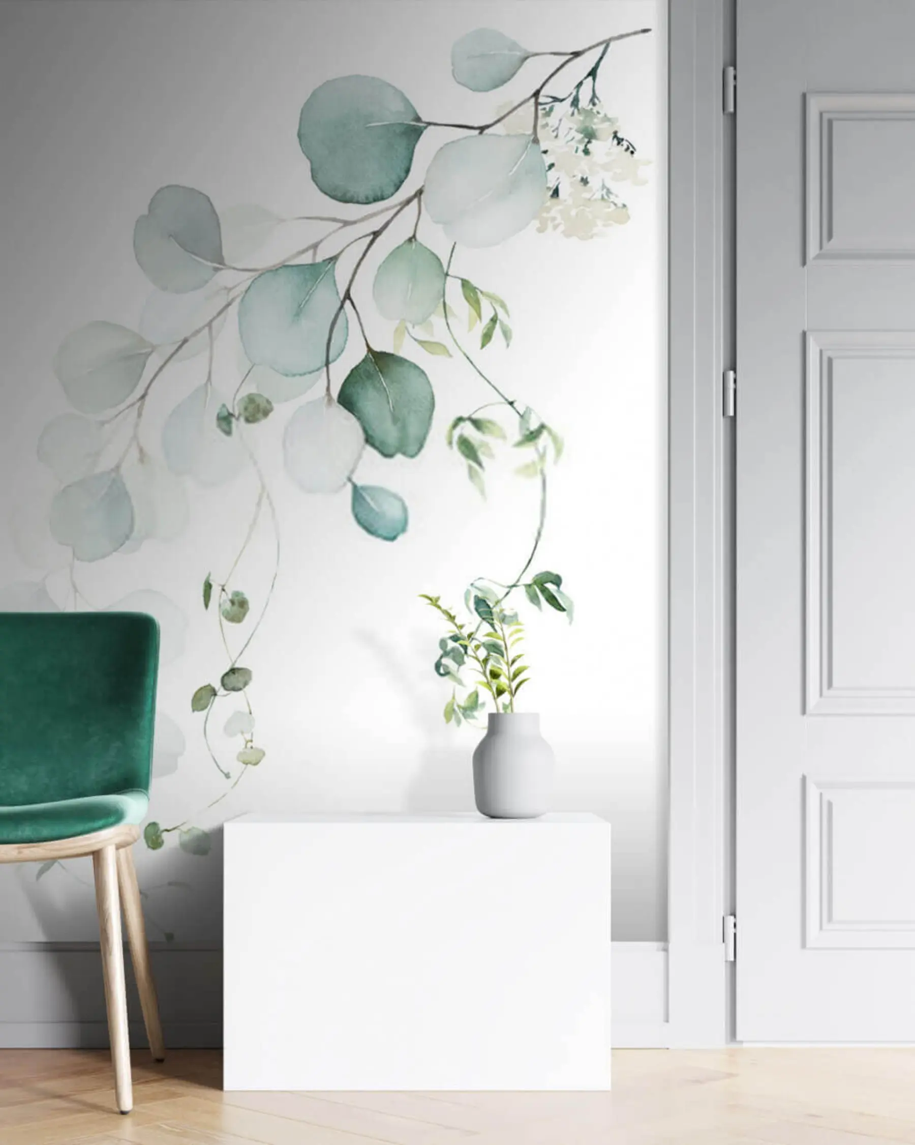 carta da parati ramo con foglie nr. u51026