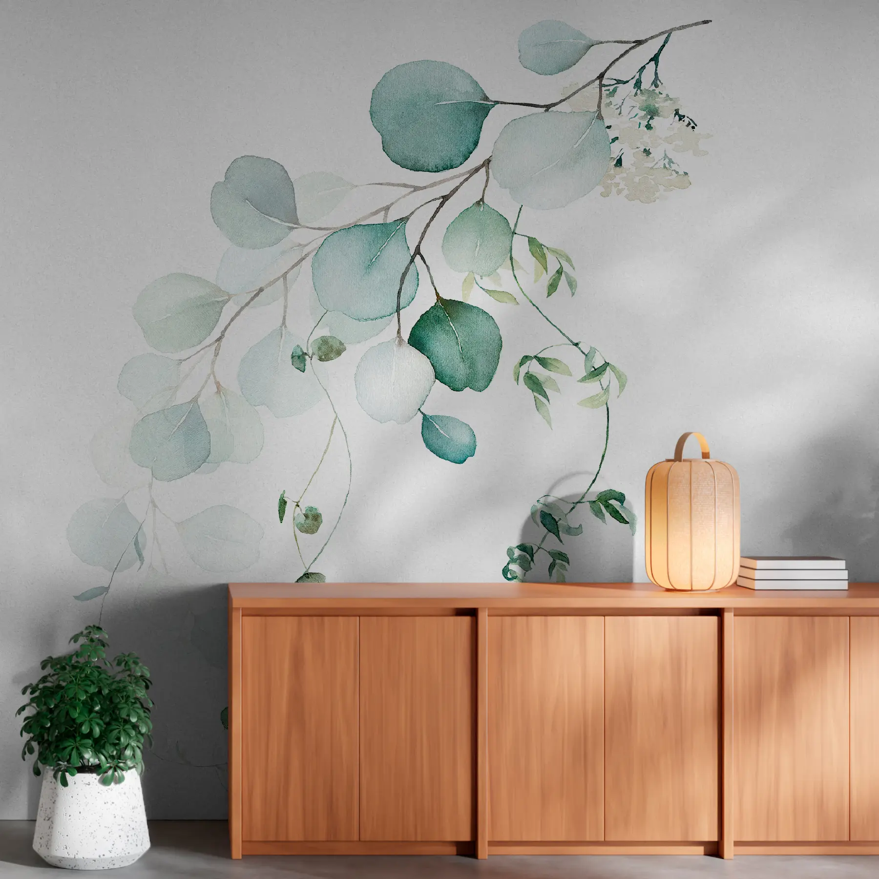 carta da parati ramo con foglie nr. u51026