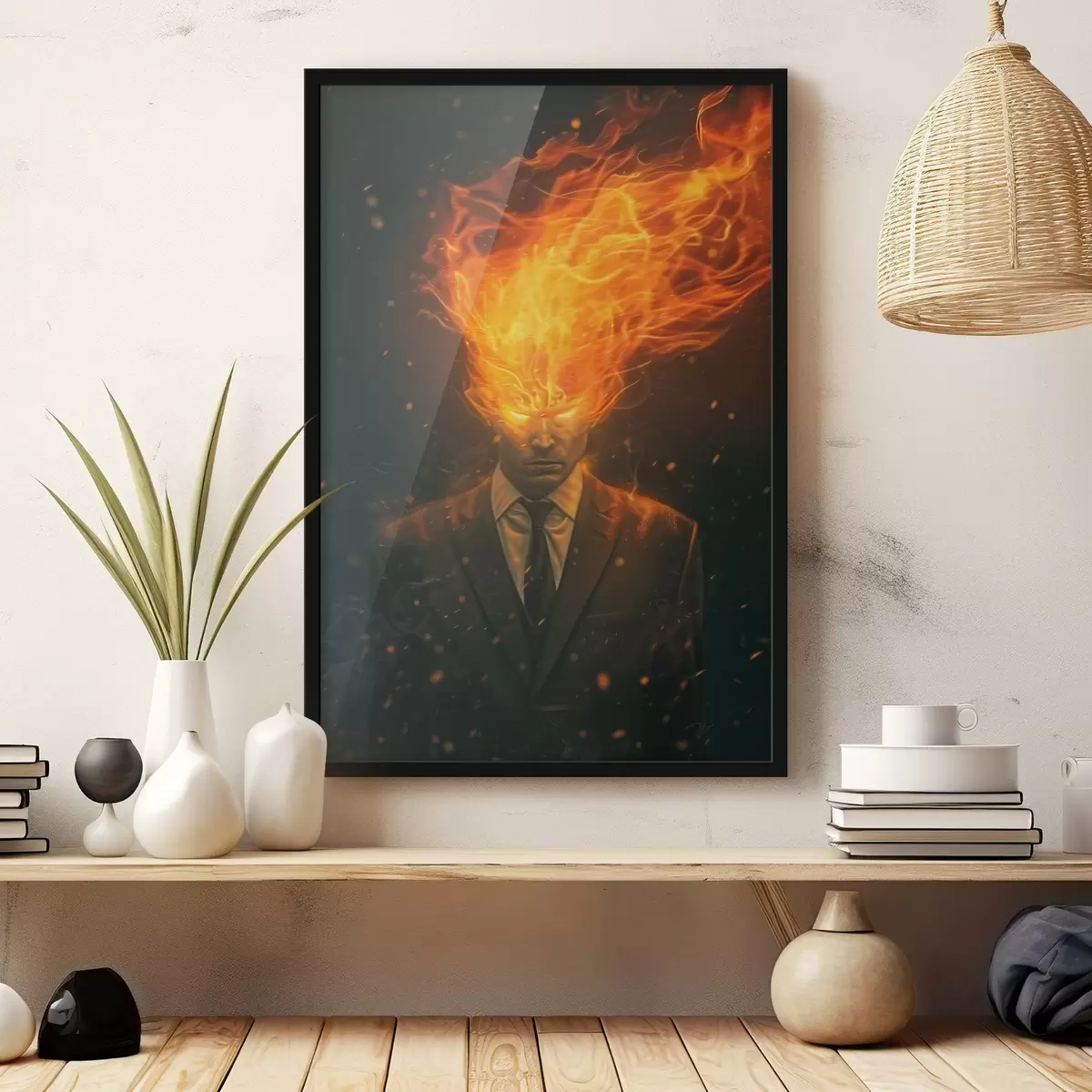 Poster I pensieri ardenti accendono una presenza potente f39032