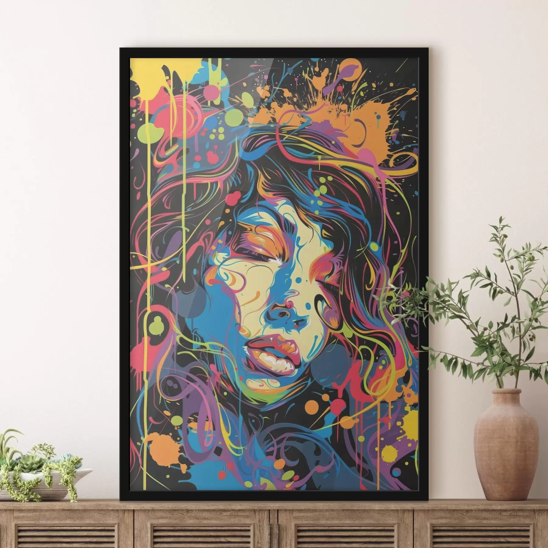 carta da parati Tonalità vibranti che danzano sulla tela nr. f39034