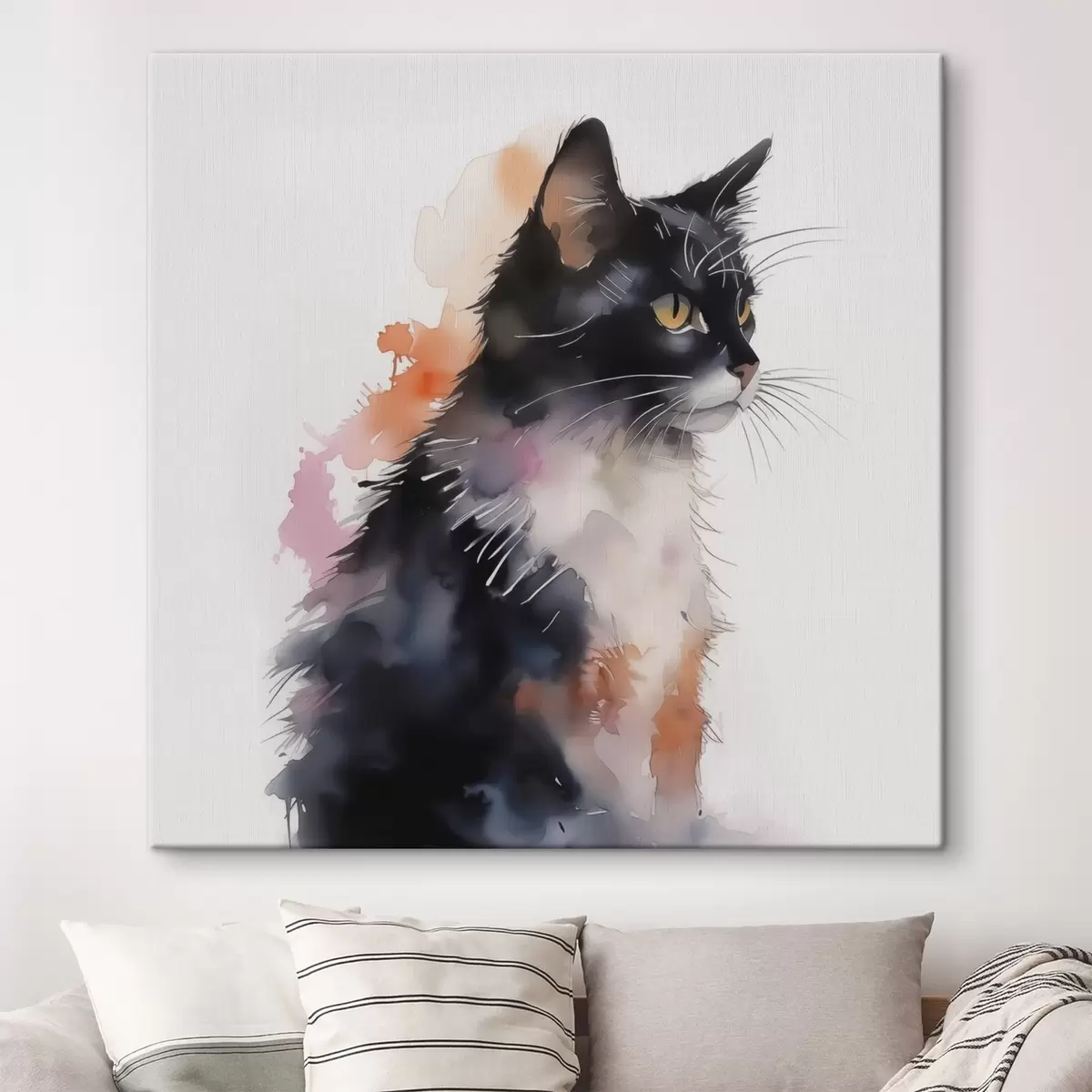 carta da parati Gatto imitazione acquerello nr. s42121