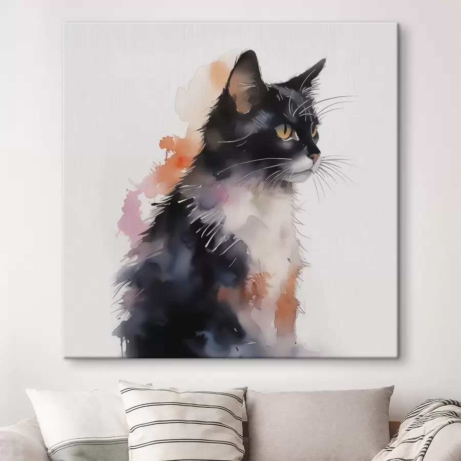 carta da parati Gatto imitazione acquerello nr. s42121