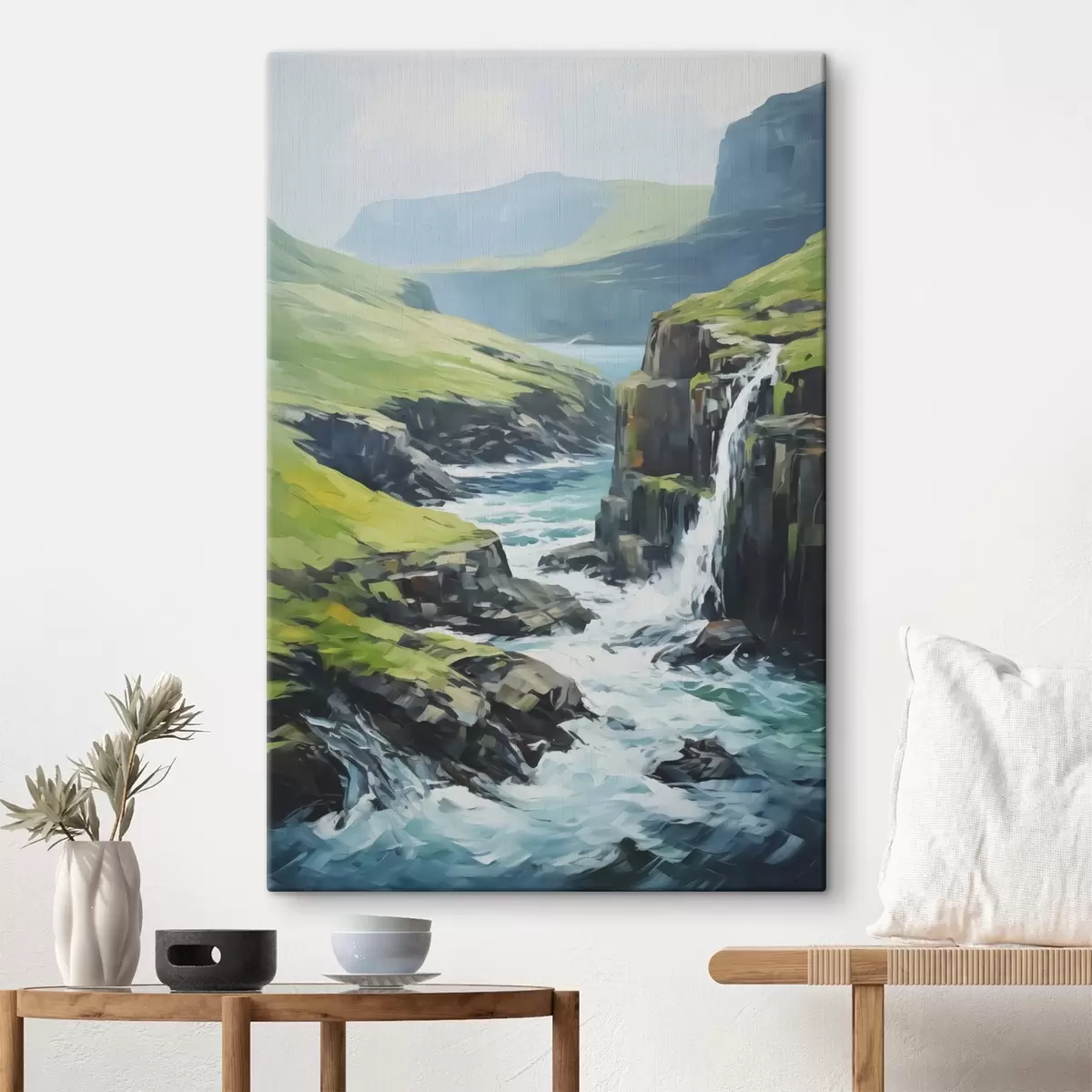 carta da parati Fiume tra i fiordi imitazione di un dipinto nr. s42125