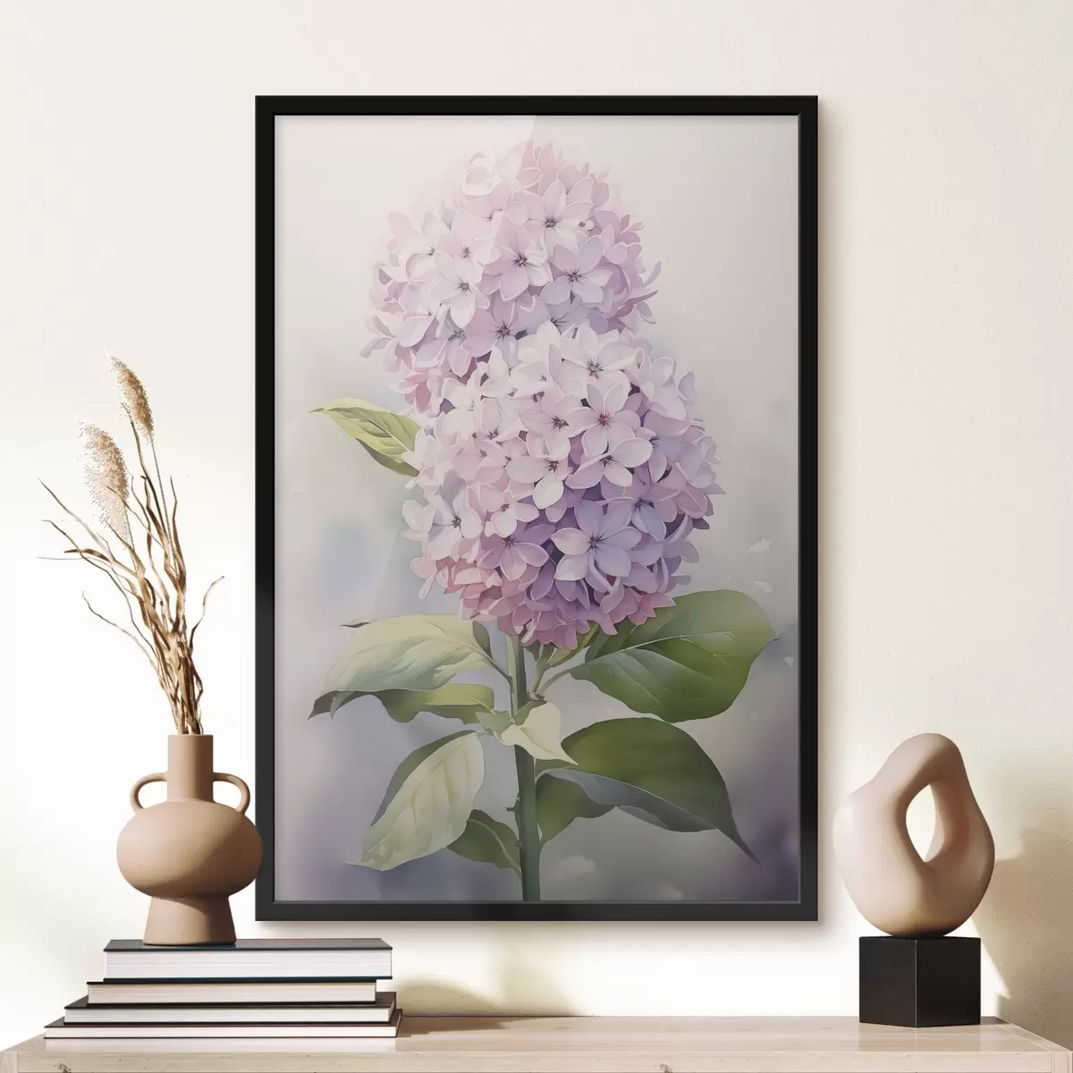 Poster Imitazione di ramo di giacinto ad acquerello f42120