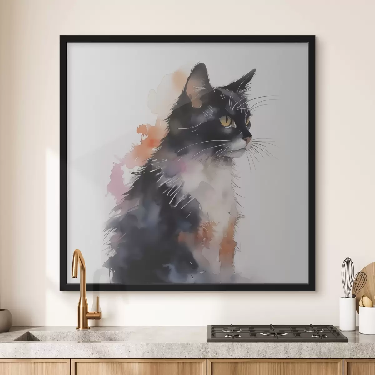 Poster Gatto imitazione acquerello f42121