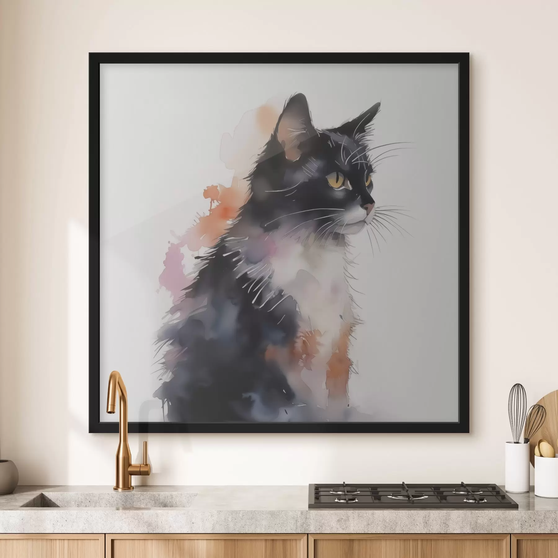 carta da parati Gatto imitazione acquerello nr. f42121