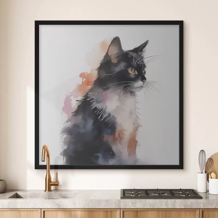 carta da parati Gatto imitazione acquerello nr. f42121