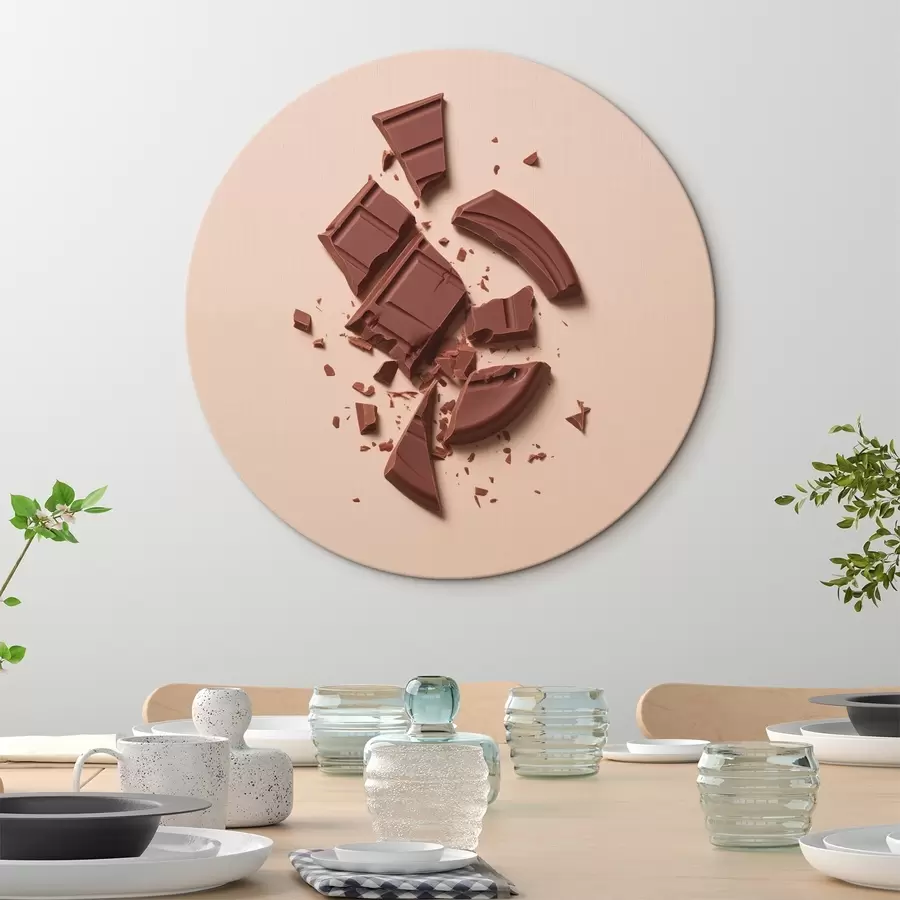 carta da parati Pezzi rotti e briciole di cioccolato di varie forme nr. r42114