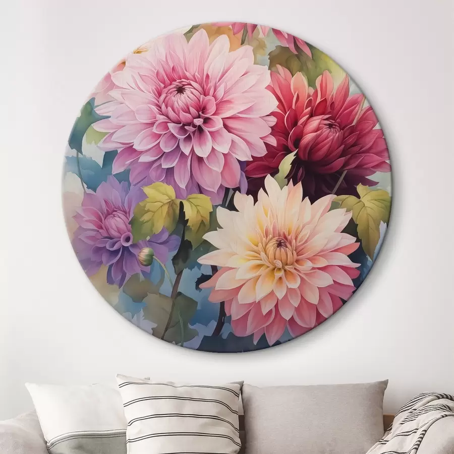 carta da parati Crisantemi luminosi imitazione dello stile acquerello nr. r42116