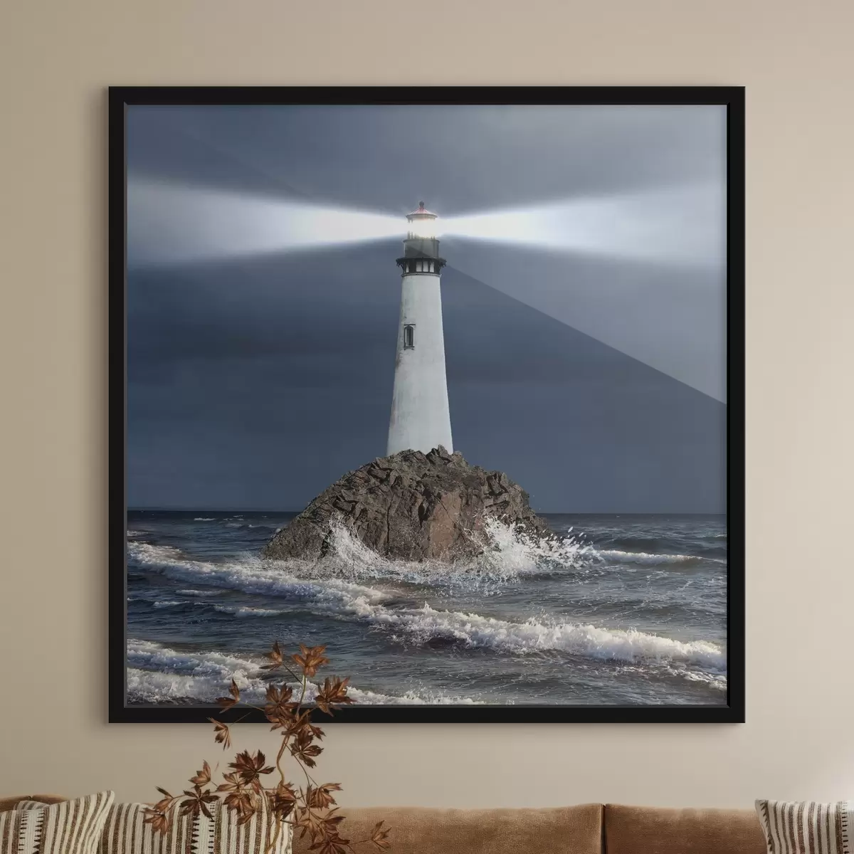 Poster Acqua, faro e cielo f08187