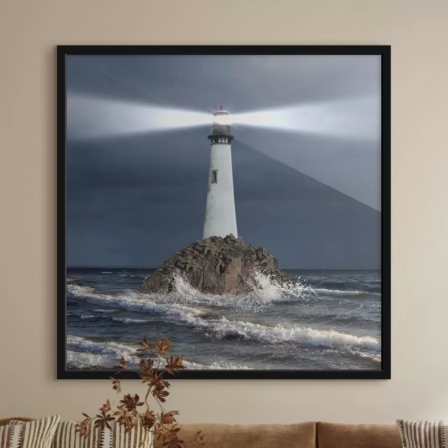 carta da parati Acqua, faro e cielo nr. f08187