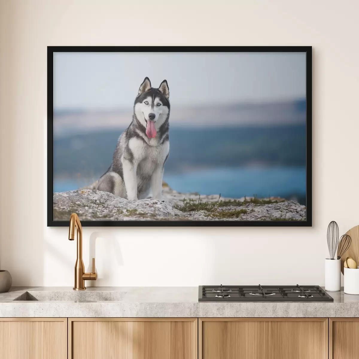 Poster Cielo, acqua e cane f15711
