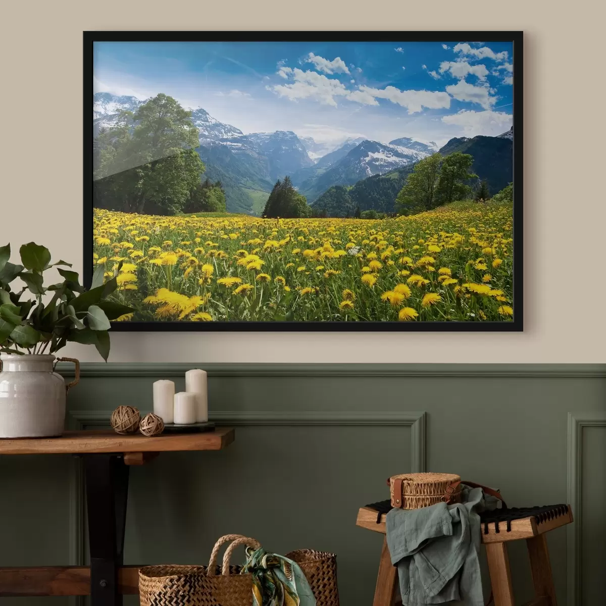 Poster Fiori, cielo e nuvole f27419
